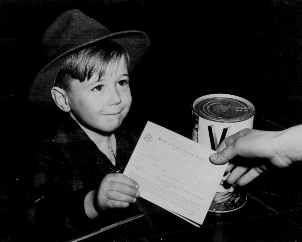 A child learns about rationing in WW2